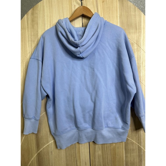 Free People Movement FP Movement Blue Oversized Fleece Hoodie Sweatshirt XS - Picture 6 of 8